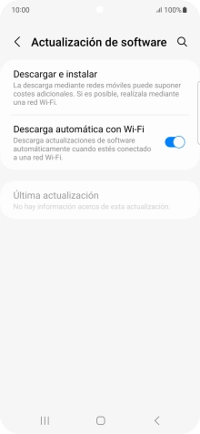 Pulsa Descargar e instalar. Si hay una versión de software nueva disponible, aparecerá ahora en la pantalla. Sigue las indicaciones de la pantalla para actualizar el software del teléfono. Pulsa Descargar e instalar. Si hay una versión de software nueva disponible, aparecerá ahora en la pantalla. Sigue las indicaciones de la pantalla para actualizar el software del teléfono.
