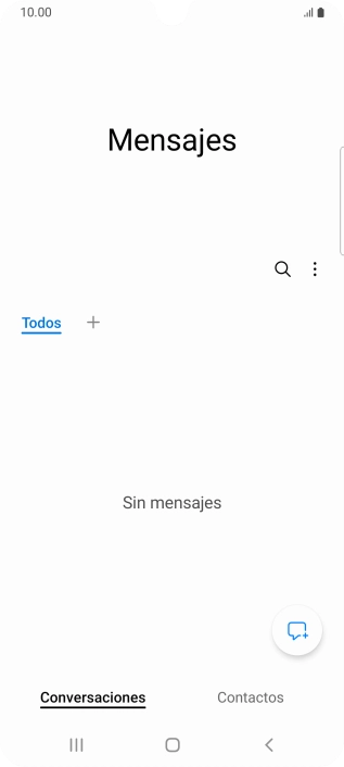 Pulsa el icono de nuevo mensaje. Pulsa el icono de nuevo mensaje.