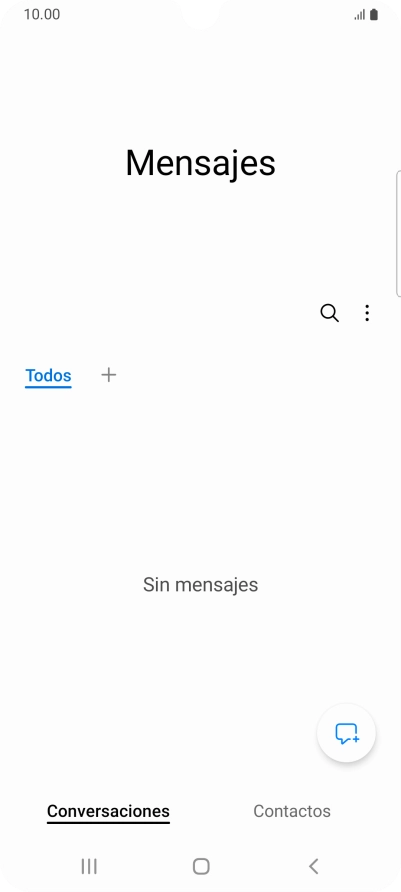 Pulsa el icono de nuevo mensaje. Pulsa el icono de nuevo mensaje.