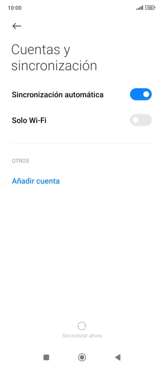 Pulsa Añadir cuenta. Pulsa Añadir cuenta.