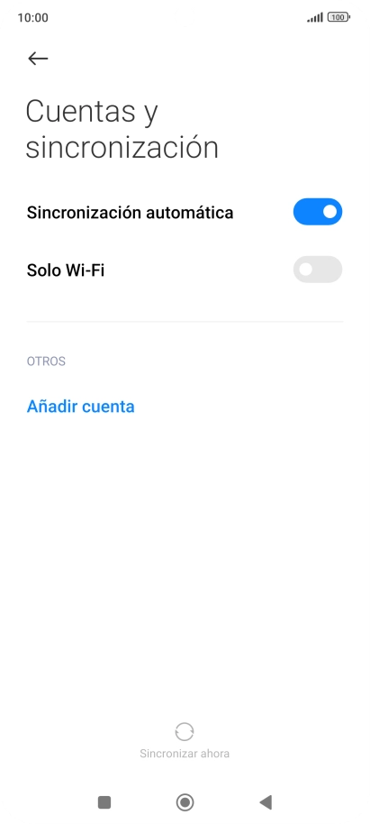 Pulsa Añadir cuenta. Pulsa Añadir cuenta.