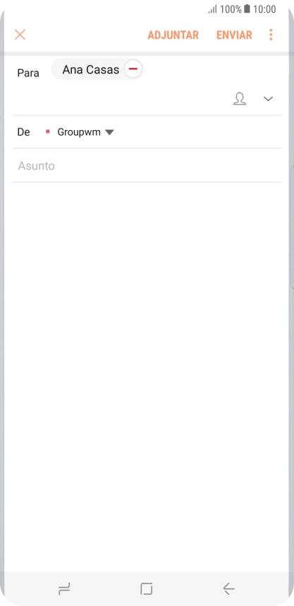Pulsa Asunto e introduce el asunto deseado. Pulsa Asunto e introduce el asunto deseado.