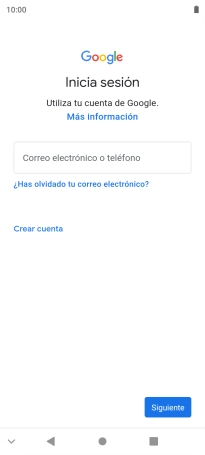 Si no tienes una cuenta de Google, pulsa Crear cuenta y sigue las indicaciones de la pantalla para ver cómo crear una cuenta nueva. Si no tienes una cuenta de Google, pulsa Crear cuenta y sigue las indicaciones de la pantalla para ver cómo crear una cuenta nueva.