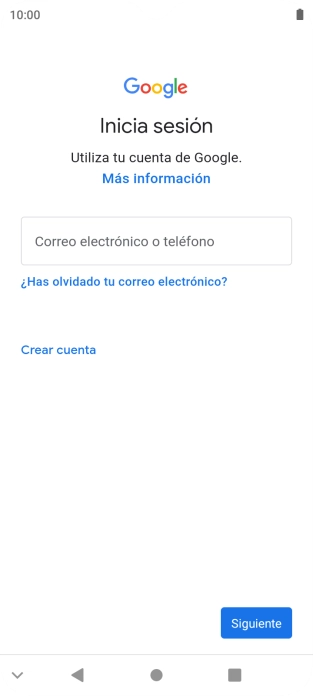 Si no tienes una cuenta de Google, pulsa Crear cuenta y sigue las indicaciones de la pantalla para ver cómo crear una cuenta nueva. Si no tienes una cuenta de Google, pulsa Crear cuenta y sigue las indicaciones de la pantalla para ver cómo crear una cuenta nueva.