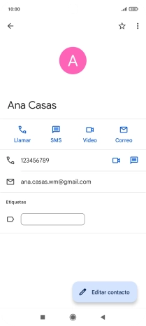 Pulsa el número de teléfono deseado. Pulsa el número de teléfono deseado.