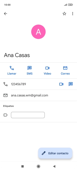 Pulsa el número de teléfono deseado. Pulsa el número de teléfono deseado.