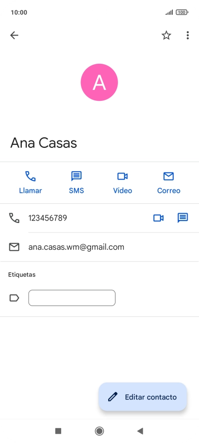 Pulsa el número de teléfono deseado. Pulsa el número de teléfono deseado.