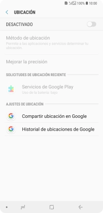 Pulsa el indicador para activar o desactivar la función.