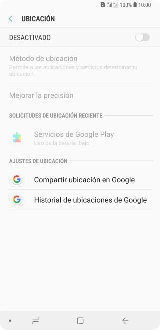 Pulsa el indicador para activar o desactivar la función.
