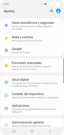 Pulsa Nube y cuentas.