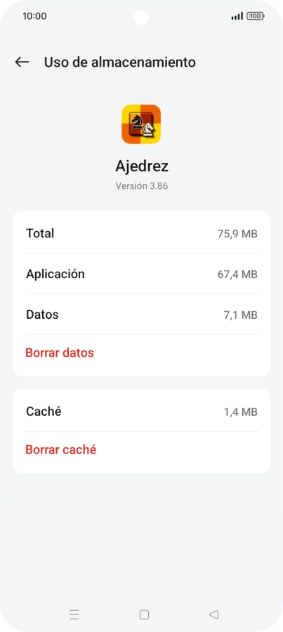 Pulsa Borrar caché. Pulsa Borrar caché.