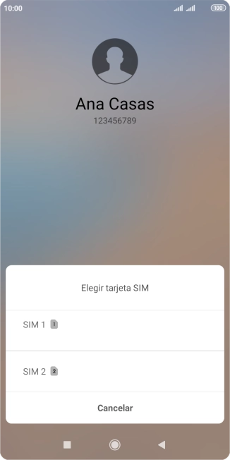 Pulsa la tarjeta SIM deseada. Pulsa la tarjeta SIM deseada.