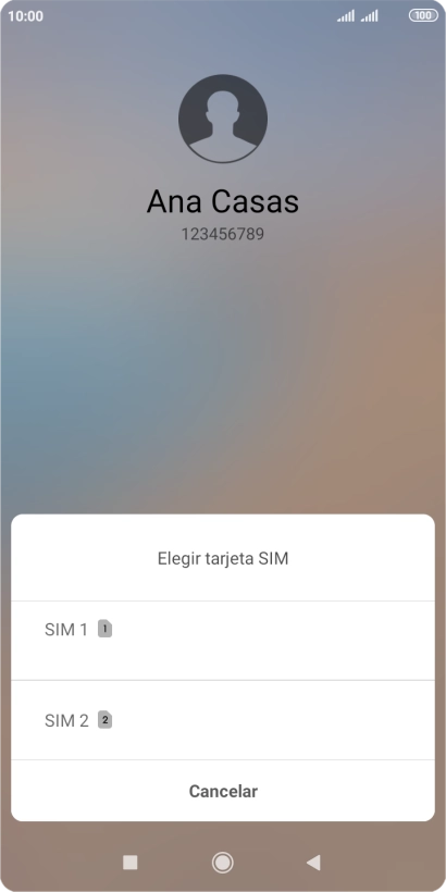Pulsa la tarjeta SIM deseada. Pulsa la tarjeta SIM deseada.