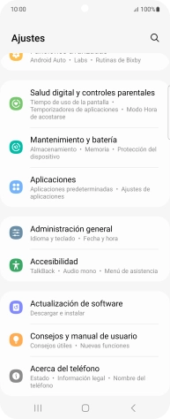 Pulsa Mantenimiento y batería.
