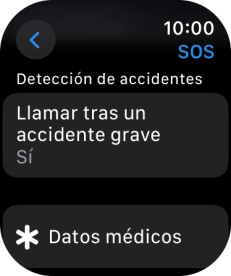 Pulsa Llamar tras un accidente grave.