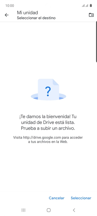 Si deseas crear una nueva carpeta, pulsa el icono de nueva carpeta y sigue las indicaciones de la pantalla para crearla. Si deseas crear una nueva carpeta, pulsa el icono de nueva carpeta y sigue las indicaciones de la pantalla para crearla.