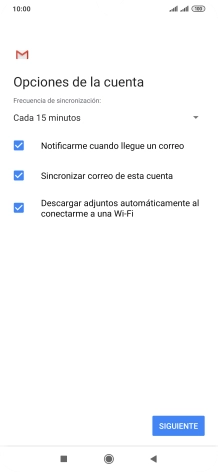 Si aparece en la pantalla esta imagen, tu cuenta de correo electrónico ha sido reconocida y configurada automáticamente. Sigue las indicaciones de la pantalla para introducir más información y terminar la configuración.