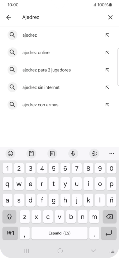 Introduce el nombre del tema o de la app y pulsa el icono de búsqueda. Introduce el nombre del tema o de la app y pulsa el icono de búsqueda.