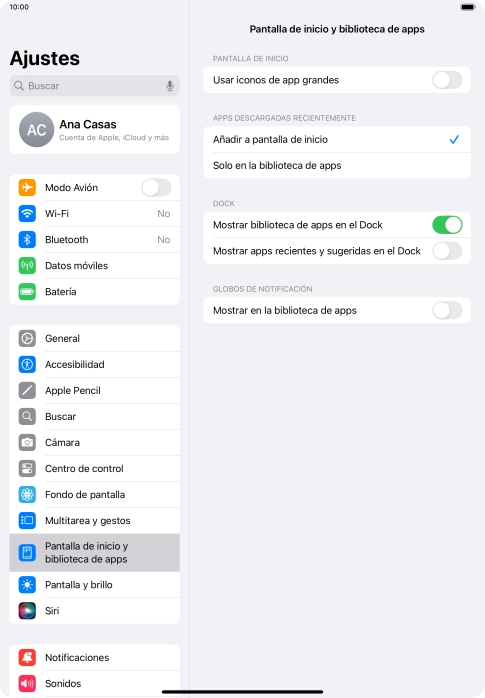 Para añadir nuevas apps descargadas a la pantalla de inicio y a la biblioteca de apps, pulsa Añadir a pantalla de inicio. Para añadir nuevas apps descargadas a la pantalla de inicio y a la biblioteca de apps, pulsa Añadir a pantalla de inicio.