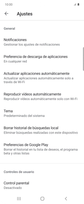 Pulsa Actualizar aplicaciones automáticamente. Pulsa Actualizar aplicaciones automáticamente.