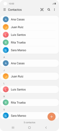 Pulsa el icono de nuevo contacto. Pulsa el icono de nuevo contacto.