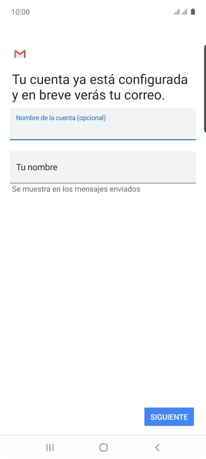 Pulsa Tu nombre e introduce el nombre del remitente. Pulsa Tu nombre e introduce el nombre del remitente.