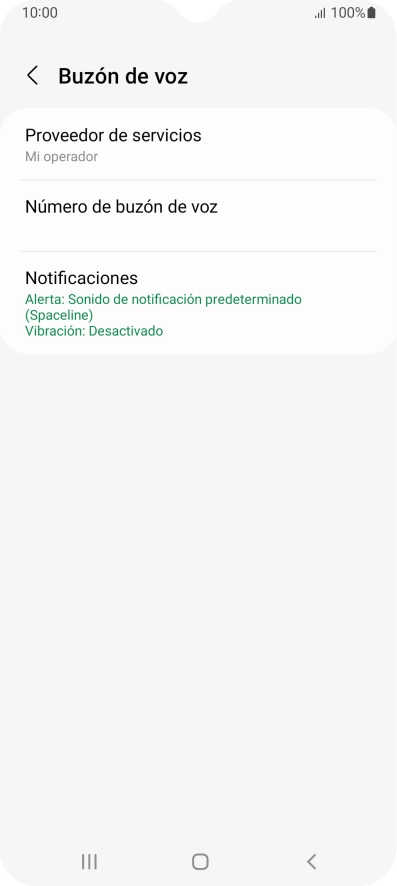 Pulsa Número de buzón de voz. Pulsa Número de buzón de voz.
