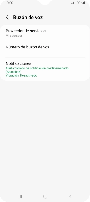 Pulsa Número de buzón de voz. Pulsa Número de buzón de voz.