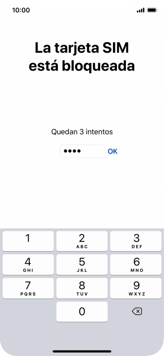 Introduce tu código PIN y pulsa OK. Introduce tu código PIN y pulsa OK.