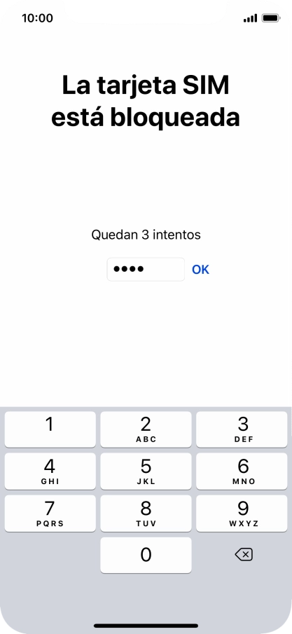 Introduce tu código PIN y pulsa OK. Introduce tu código PIN y pulsa OK.