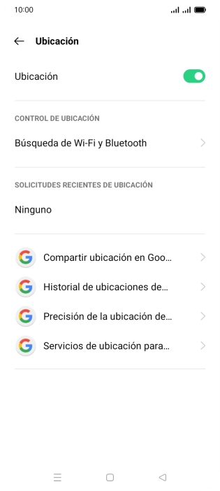 Pulsa Precisión de la ubicación de.... Pulsa Precisión de la ubicación de....