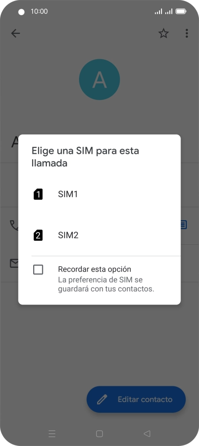 Pulsa la tarjeta SIM deseada. Pulsa la tarjeta SIM deseada.