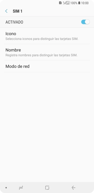 Pulsa el indicador para activar o desactivar la tarjeta SIM deseada. Pulsa el indicador para activar o desactivar la tarjeta SIM deseada.