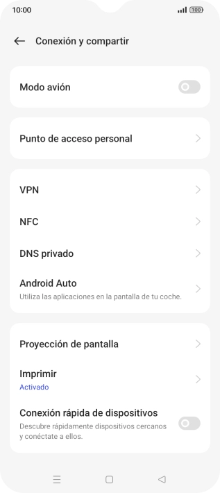 Pulsa Punto de acceso personal. Pulsa Punto de acceso personal.