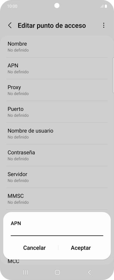 Introduce airtelwap.es y pulsa Aceptar.