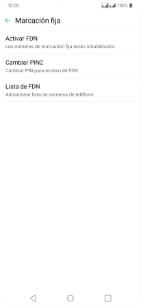 Pulsa Activar FDN.