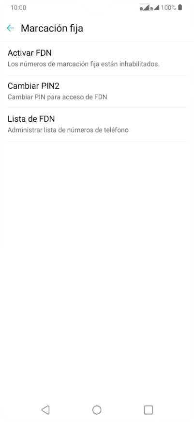 Pulsa Activar FDN.