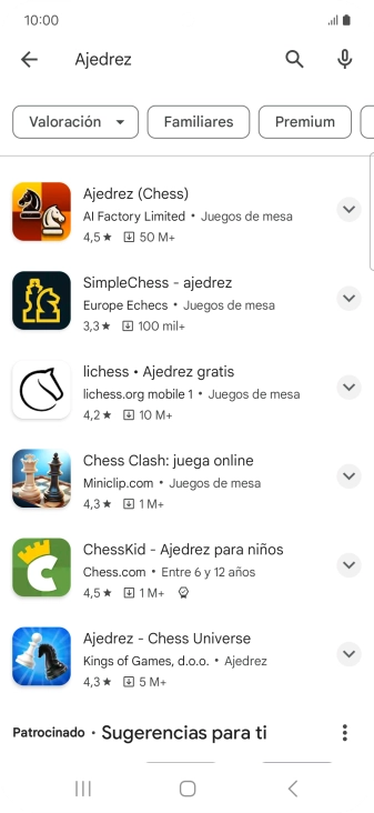 Pulsa la app deseada. Pulsa la app deseada.