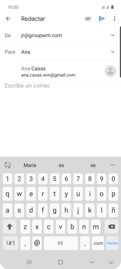Pulsa el contacto deseado. Pulsa el contacto deseado.