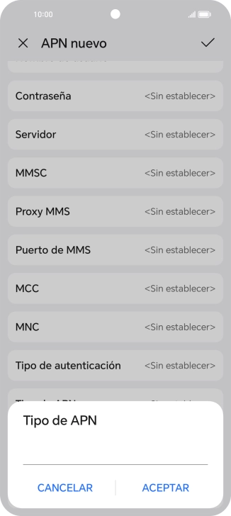 Introduce default y pulsa ACEPTAR. Introduce default y pulsa ACEPTAR.