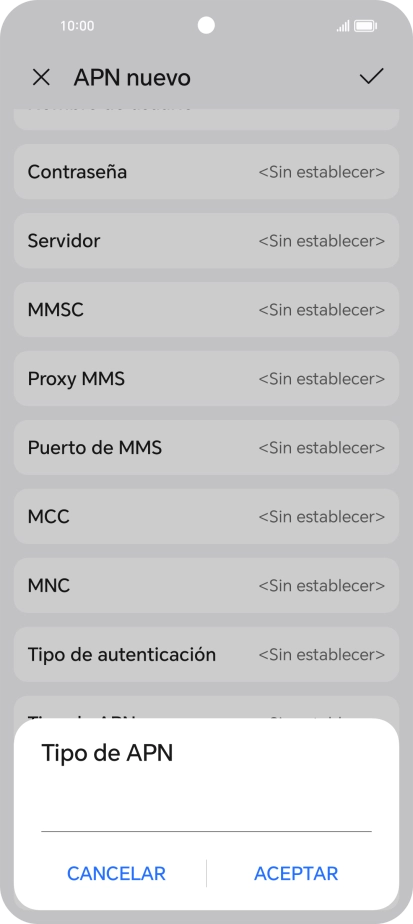 Introduce default y pulsa ACEPTAR. Introduce default y pulsa ACEPTAR.