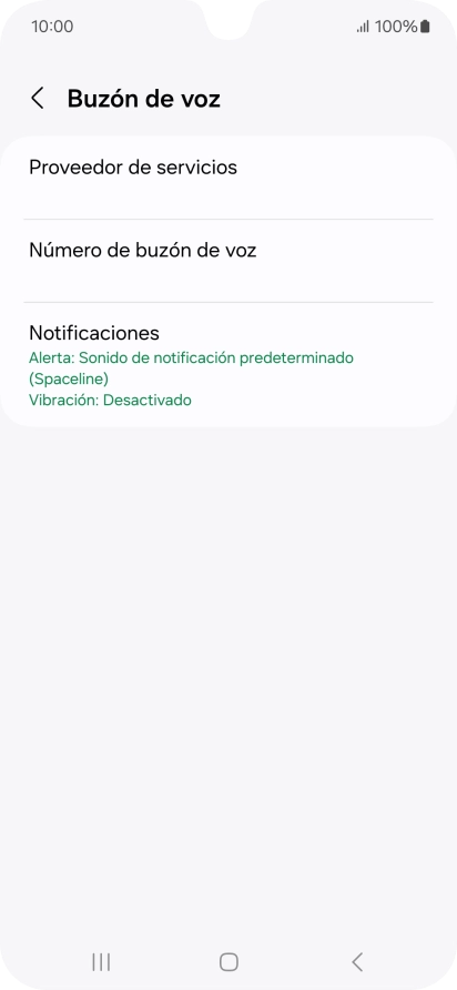 Pulsa Número de buzón de voz. Pulsa Número de buzón de voz.