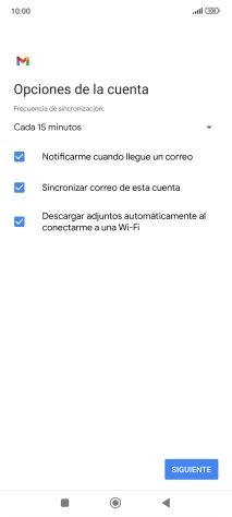 Si aparece en la pantalla esta imagen, tu cuenta de correo electrónico ha sido reconocida y configurada automáticamente. Sigue las indicaciones de la pantalla para introducir más información y terminar la configuración. Si aparece en la pantalla esta imagen, tu cuenta de correo electrónico ha sido reconocida y configurada automáticamente. Sigue las indicaciones de la pantalla para introducir más información y terminar la configuración.