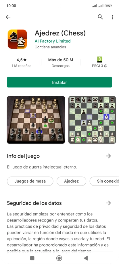 Pulsa Instalar y sigue las indicaciones de la pantalla para instalar la app. Pulsa Instalar y sigue las indicaciones de la pantalla para instalar la app.