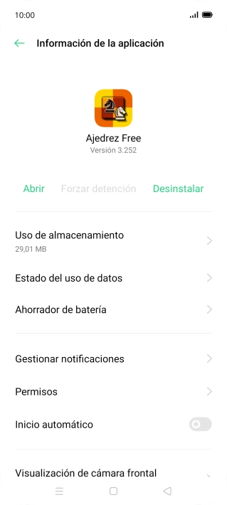 Pulsa Uso de almacenamiento. Pulsa Uso de almacenamiento.