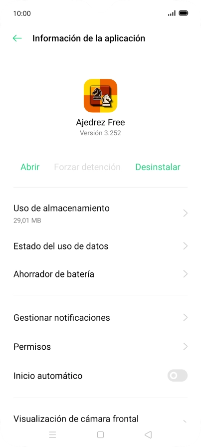 Pulsa Uso de almacenamiento. Pulsa Uso de almacenamiento.