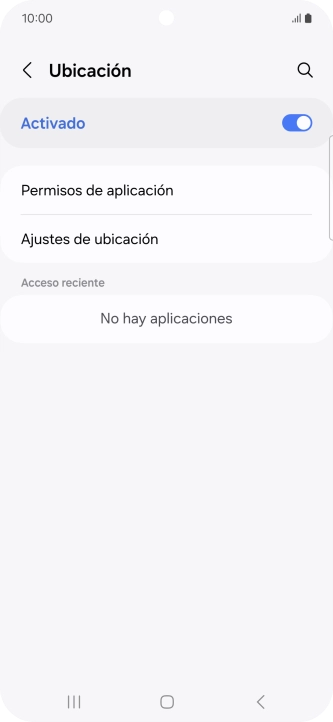 Pulsa Permisos de aplicación. Pulsa Permisos de aplicación.