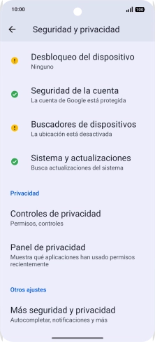 Pulsa Controles de privacidad. Pulsa Controles de privacidad.
