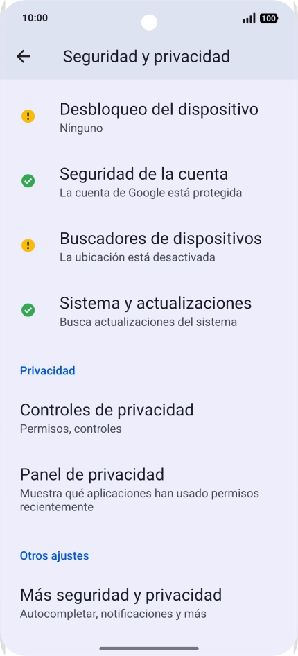 Pulsa Controles de privacidad. Pulsa Controles de privacidad.