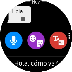 Pulsa el icono de escribir respuesta e introduce el texto deseado. Pulsa el icono de escribir respuesta e introduce el texto deseado.
